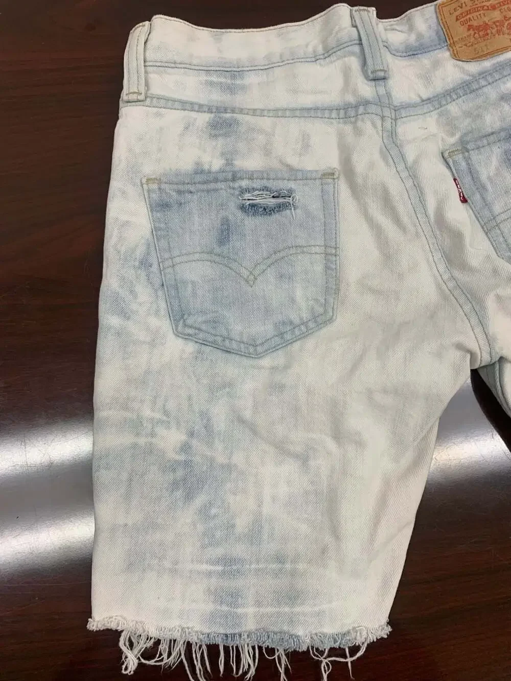 Levi's 511 Mens Distressed Denim Shorts blue Size 30